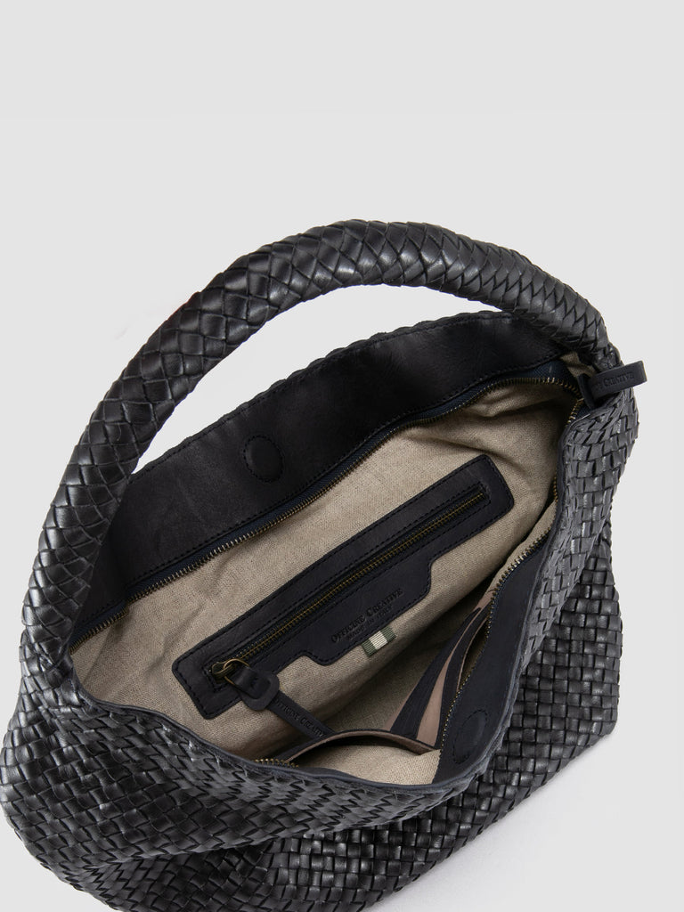 OC CLASS 09 - Blue Woven Leather Tote Bag