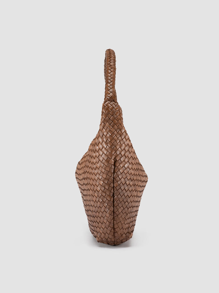 OC CLASS 09 - Brown Woven Leather Tote Bag