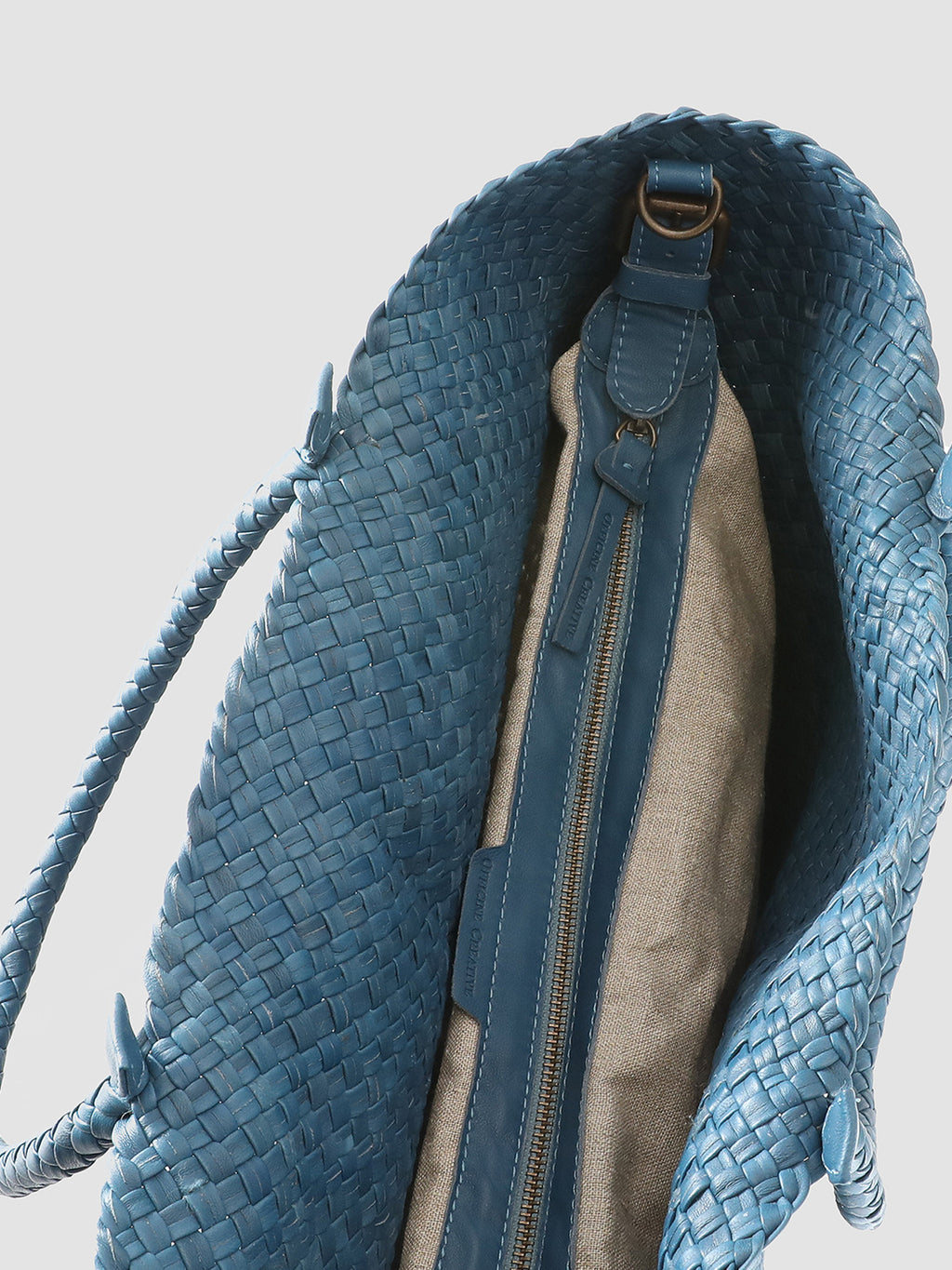 OC CLASS 35 - Blue Leather Shoulder Bag