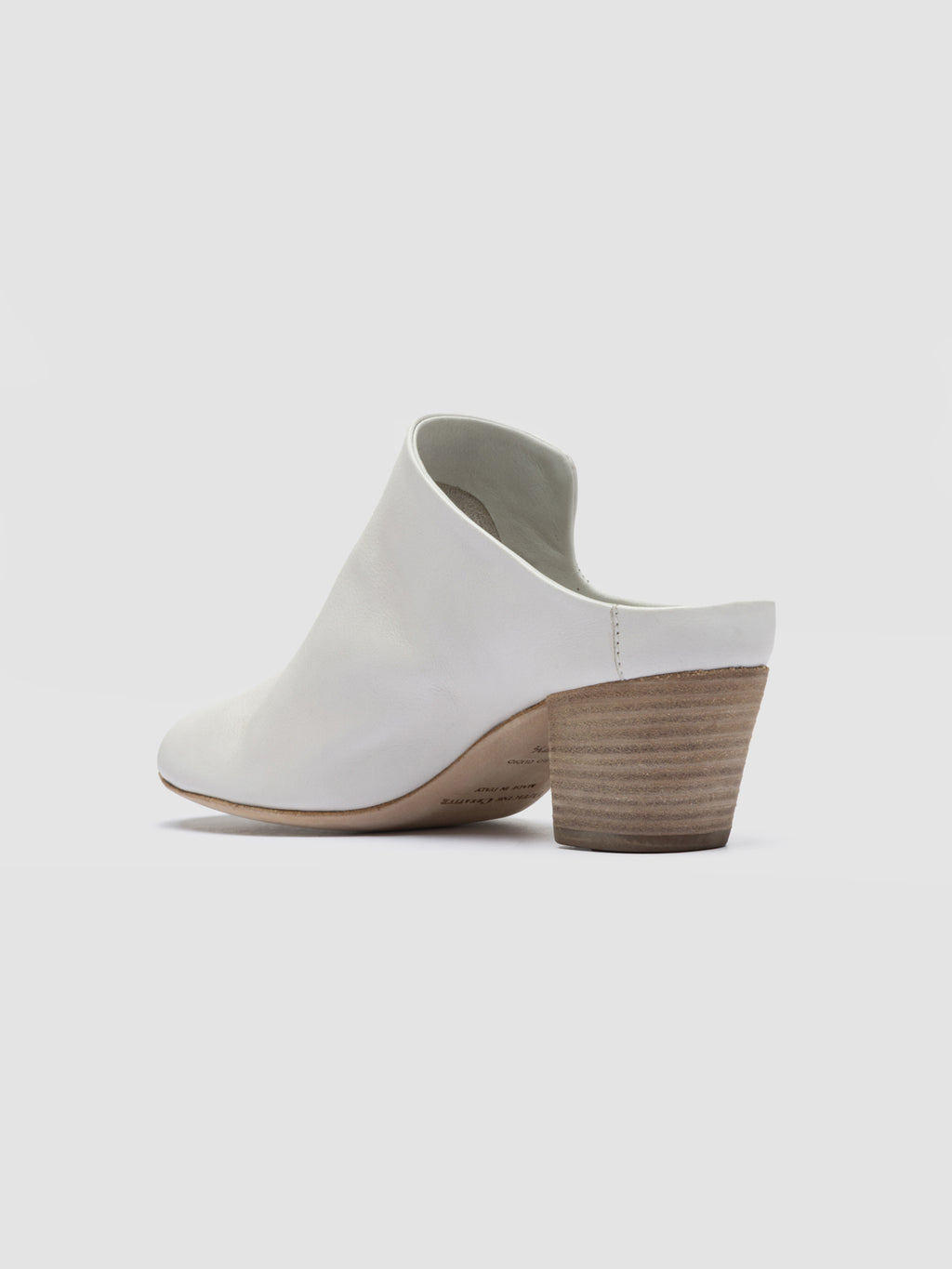 ADELE 003 - White Leather Slide Sandals
