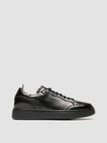 THE ANSWER 101 - Black Leather Low Top Sneakers - thumb image 1,side view