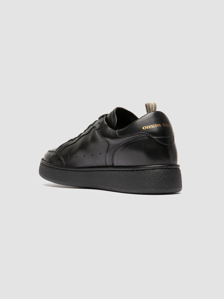 THE ANSWER 101 - Black Leather Low Top Sneakers