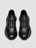AXIS 101 - Black Leather Low Top Sneakers - thumb image 2,side view