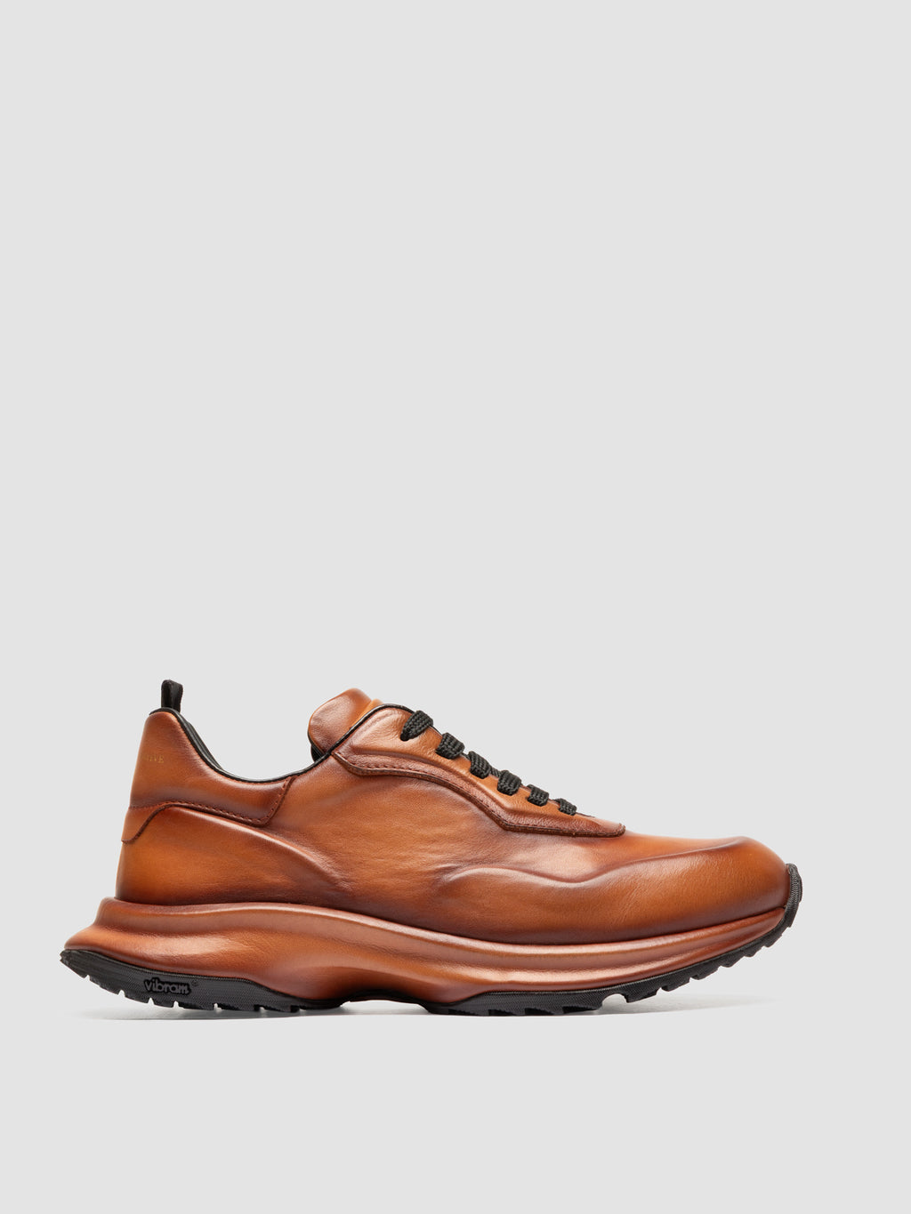 AXIS 101 - Brown Leather Low Top Sneakers - image 1,side view