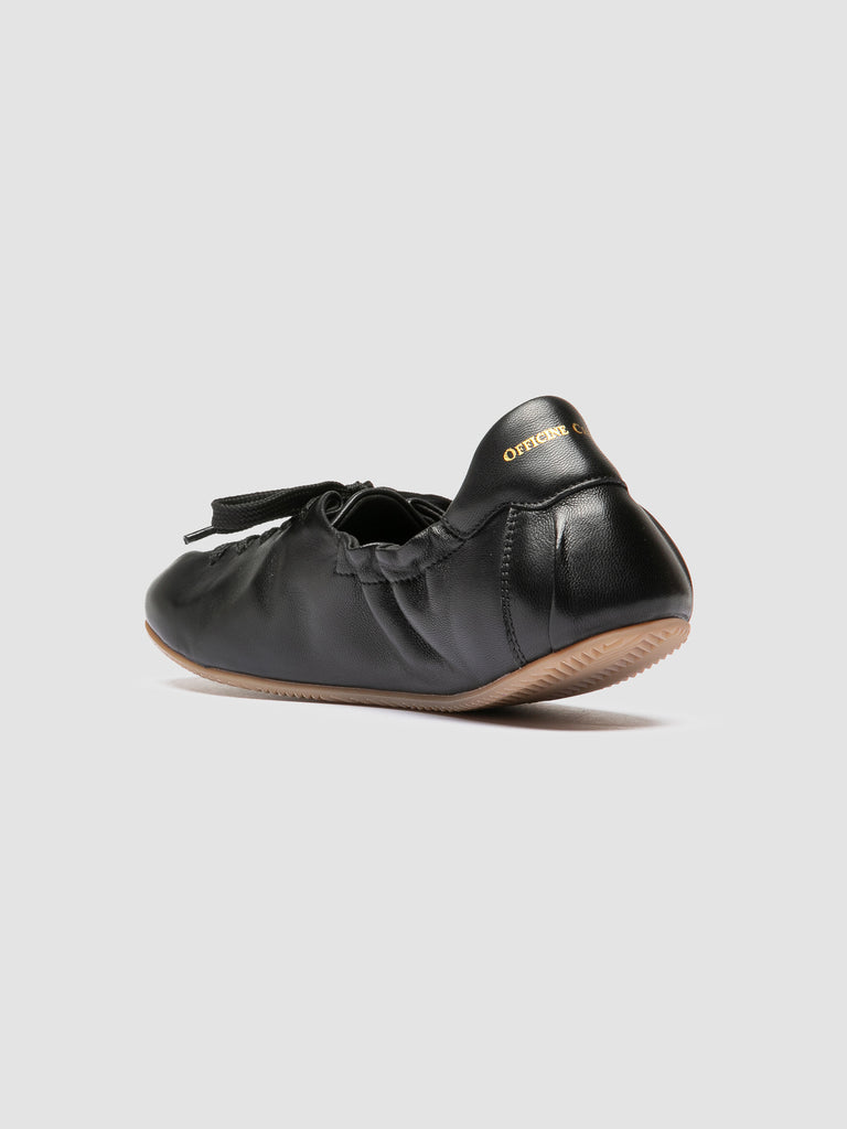 BALLET 101 - Black Leather Sneakers