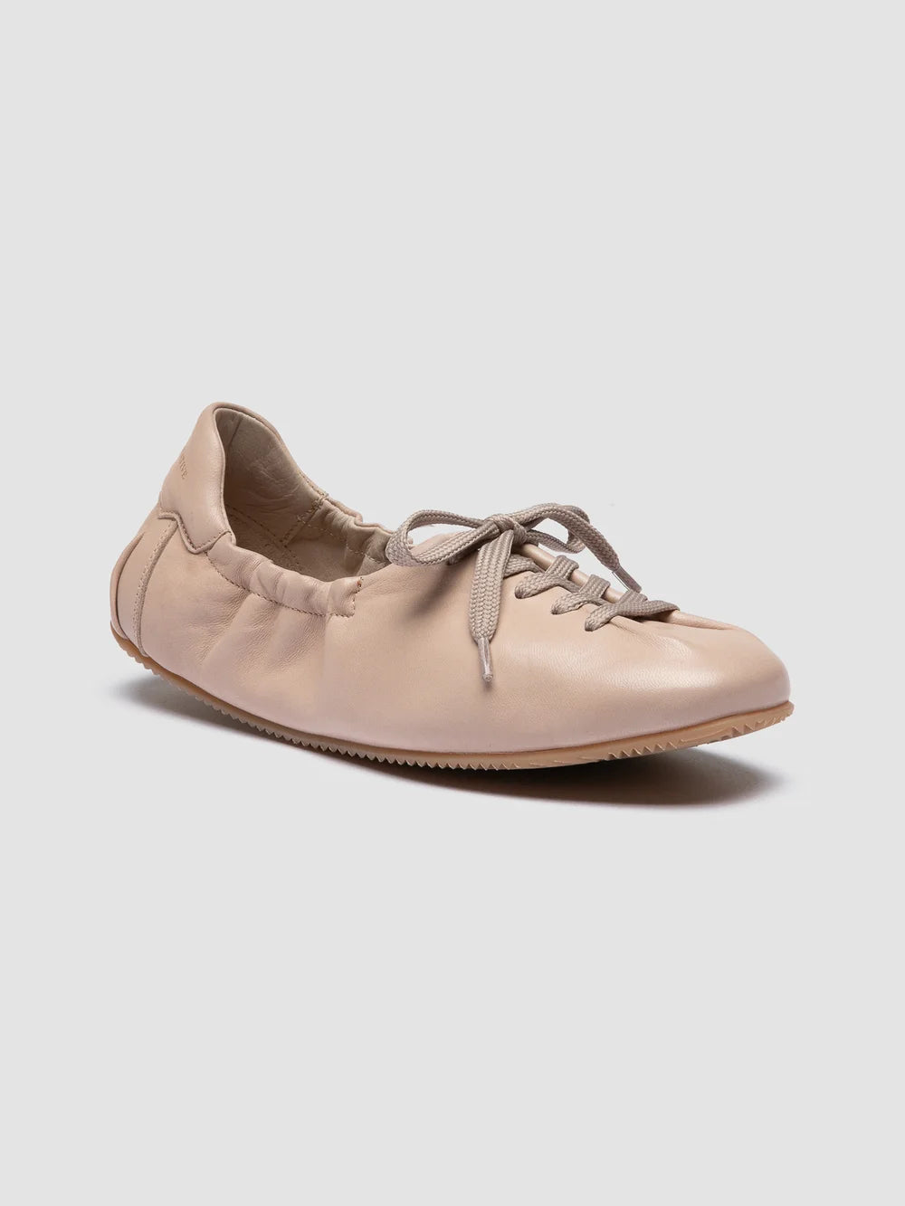 BALLET 101 - Ivory Leather Sneakers - image 3,side view