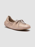 BALLET 101 - Ivory Leather Sneakers - thumb image 3,side view