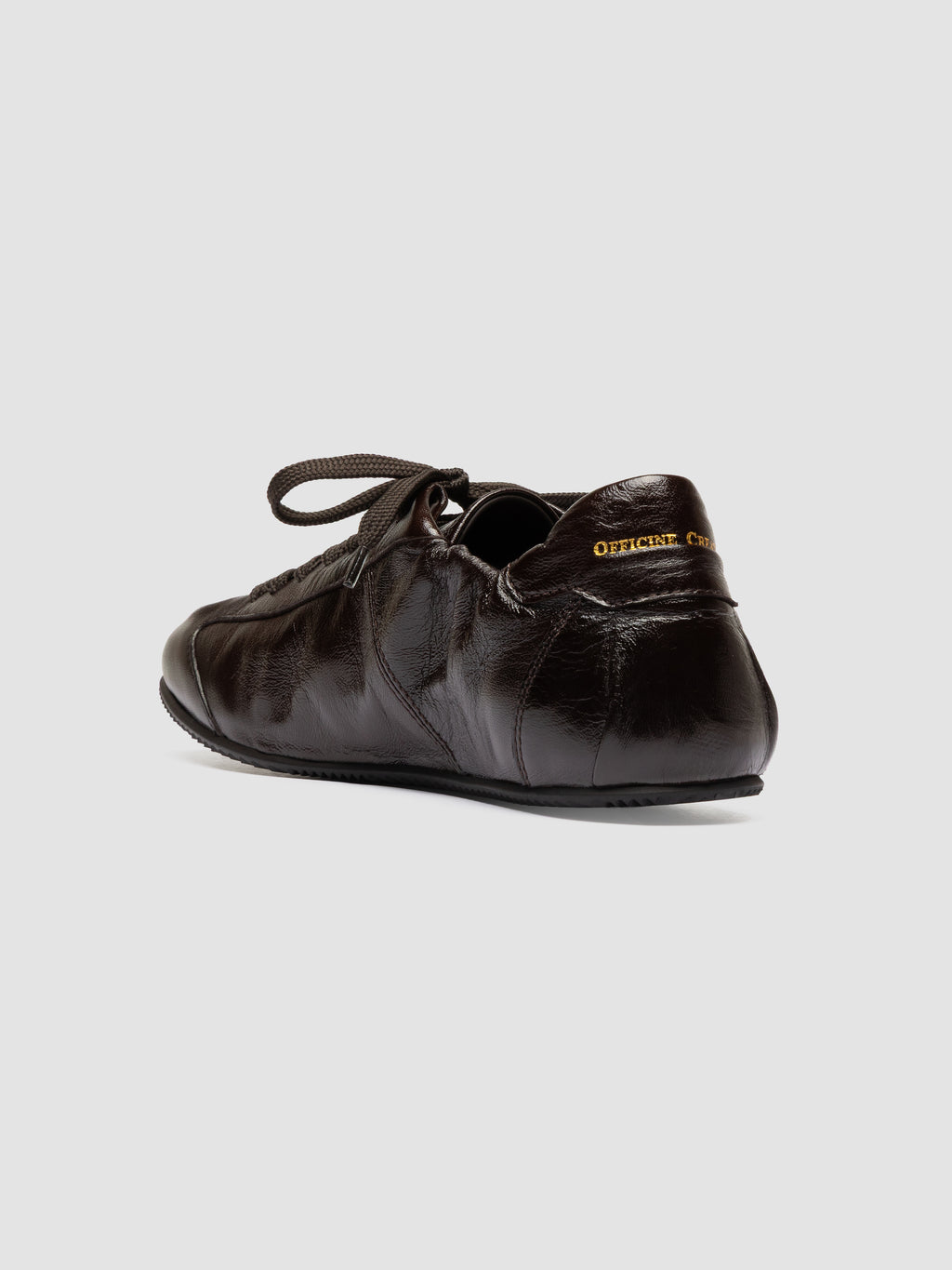 BALLET 102 - Brown Leather Low Top Sneakers - image 4,side view