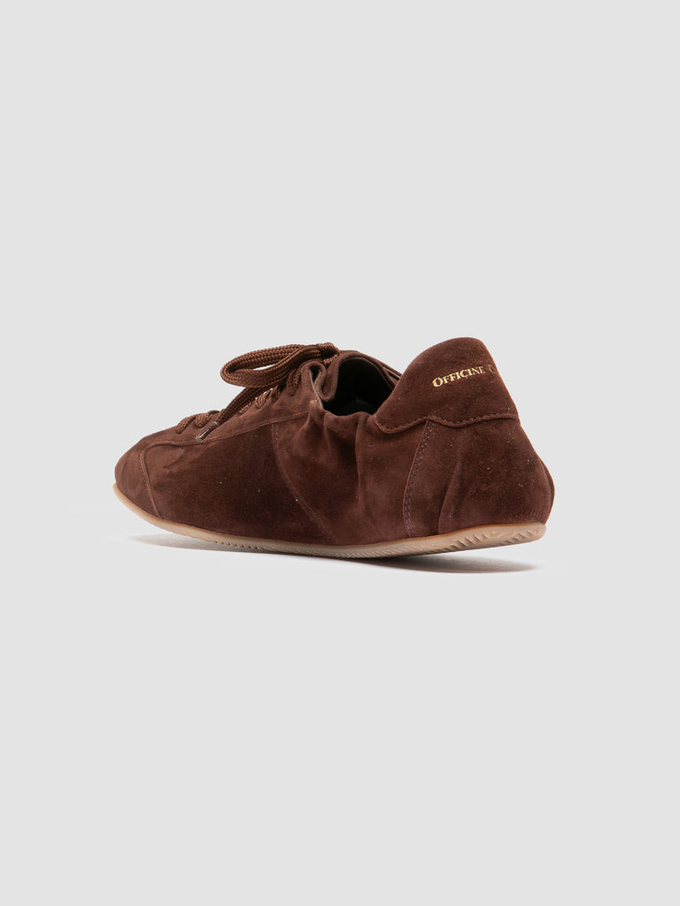 BALLET 102 - Brown Suede Low Top Sneakers