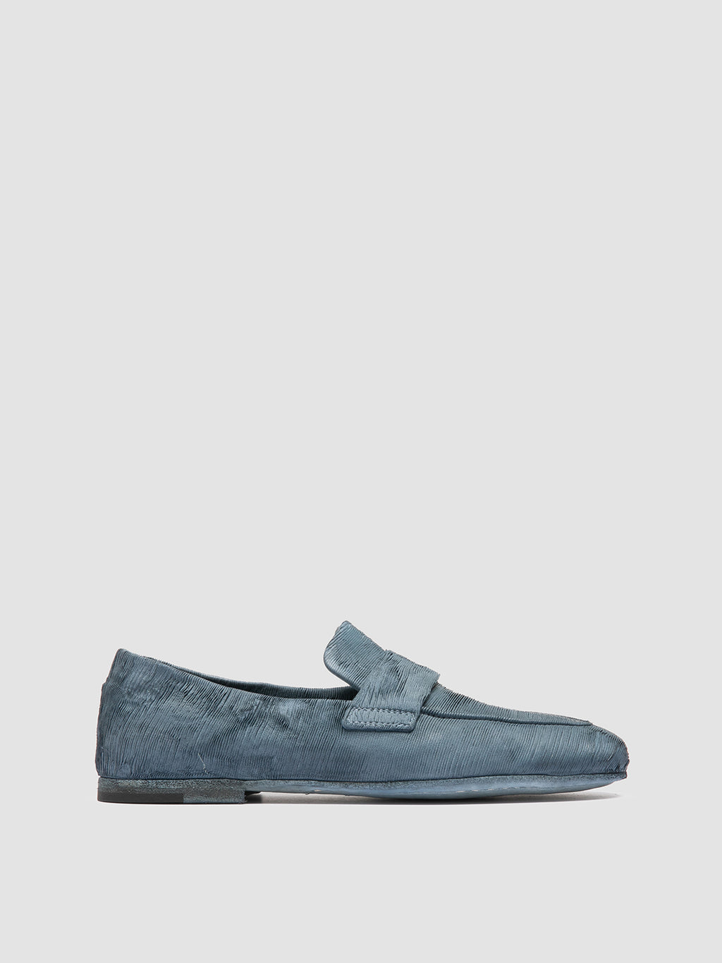 BLAIR DD 001 - Blue Leather Penny Loafers - image 1,side view