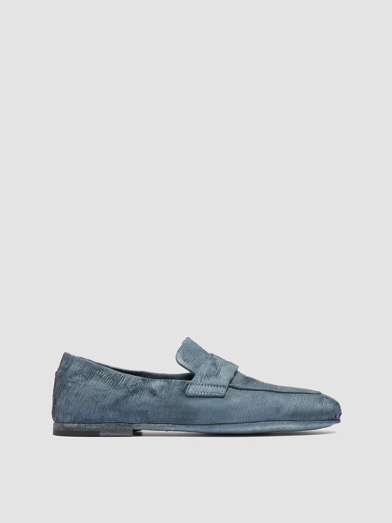 BLAIR DD 001 - Blue Leather Penny Loafers