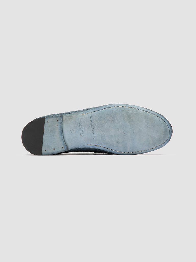 BLAIR DD 001 - Blue Leather Penny Loafers