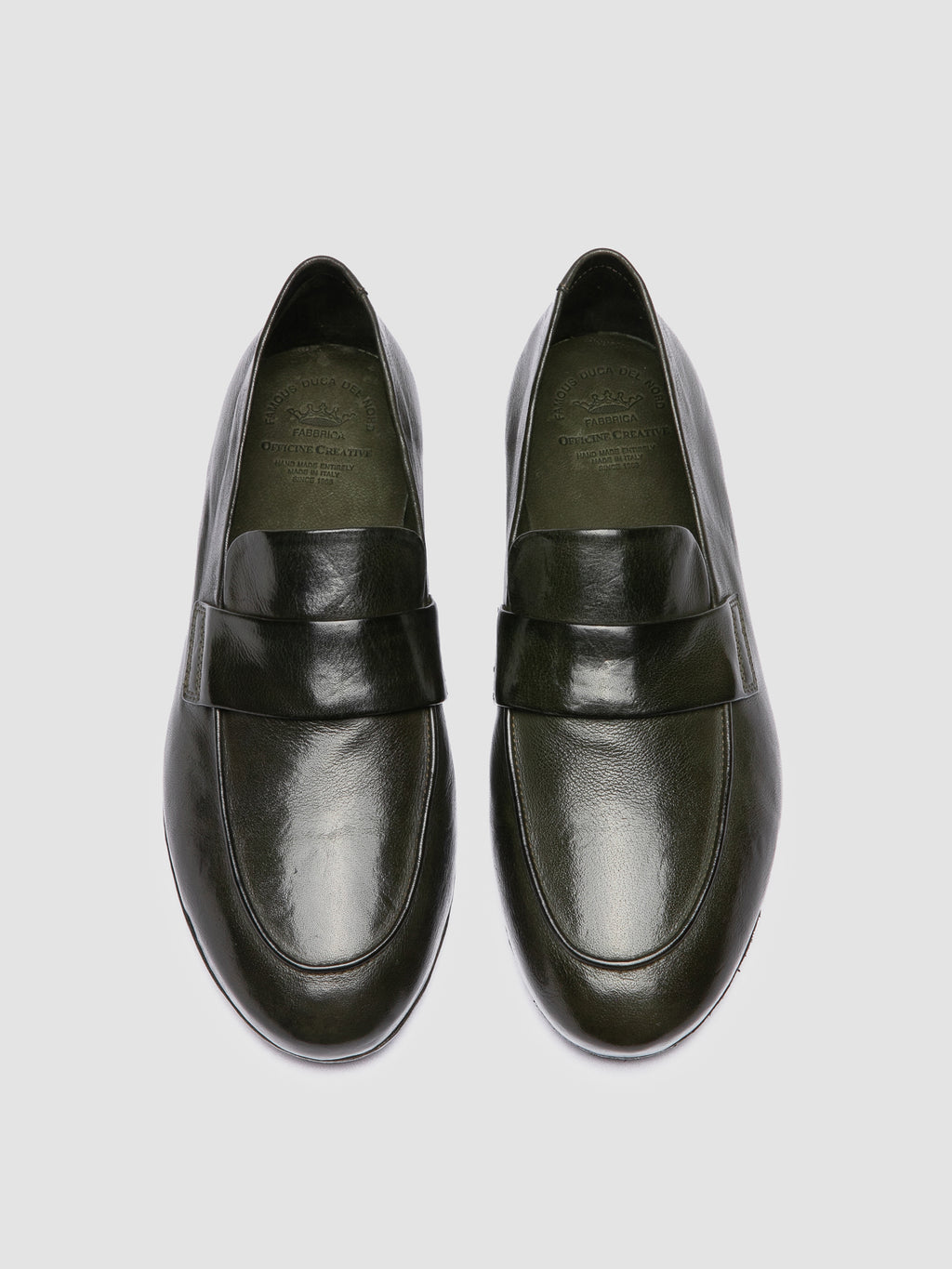 BLAIR DD 001 - Mocassini Penny in Pelle Verde - image 2,side view