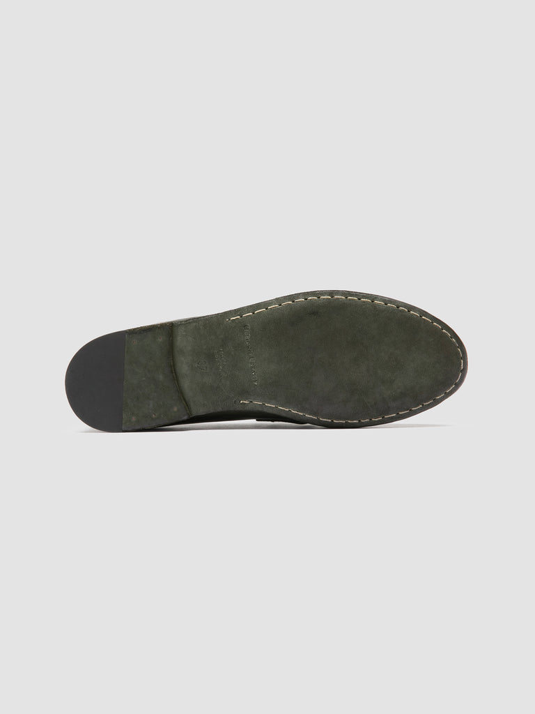 BLAIR DD 001 - Green Leather Penny Loafers
