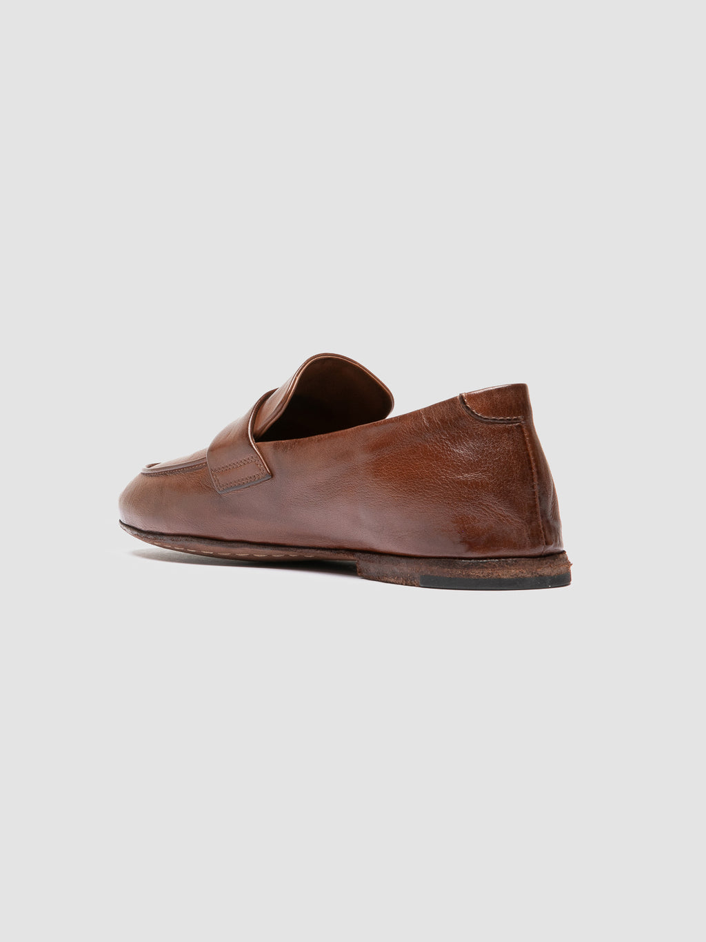 BLAIR DD 001 - Brown Leather Penny Loafers - image 4,side view
