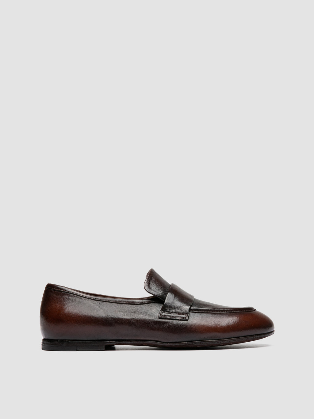 BLAIR DD 002_W - Brown Leather Penny Loafers - image 1,side view