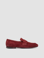 BLAIR DD/002_W - Burgundy Suede Penny Loafers