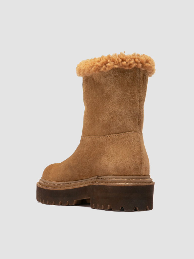 BLOSSOM 025 - Brown Suede Pull On Boots