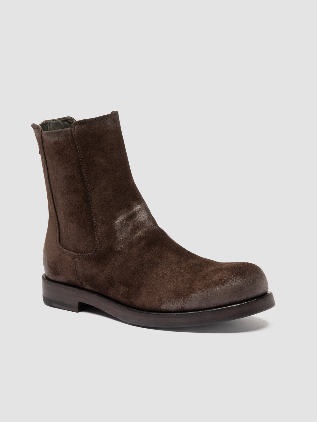 BULLA DD 304 - Stivaletti con Zip in Pelle Scamosciata Marrone - image 3,side view