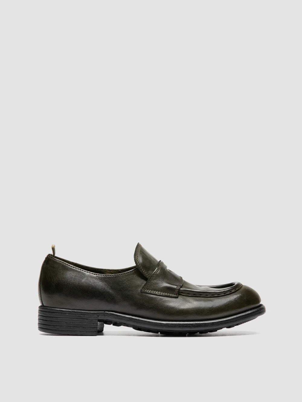 CALIXTE 020 - Grüne Loafers aus Leder - image 1,side view