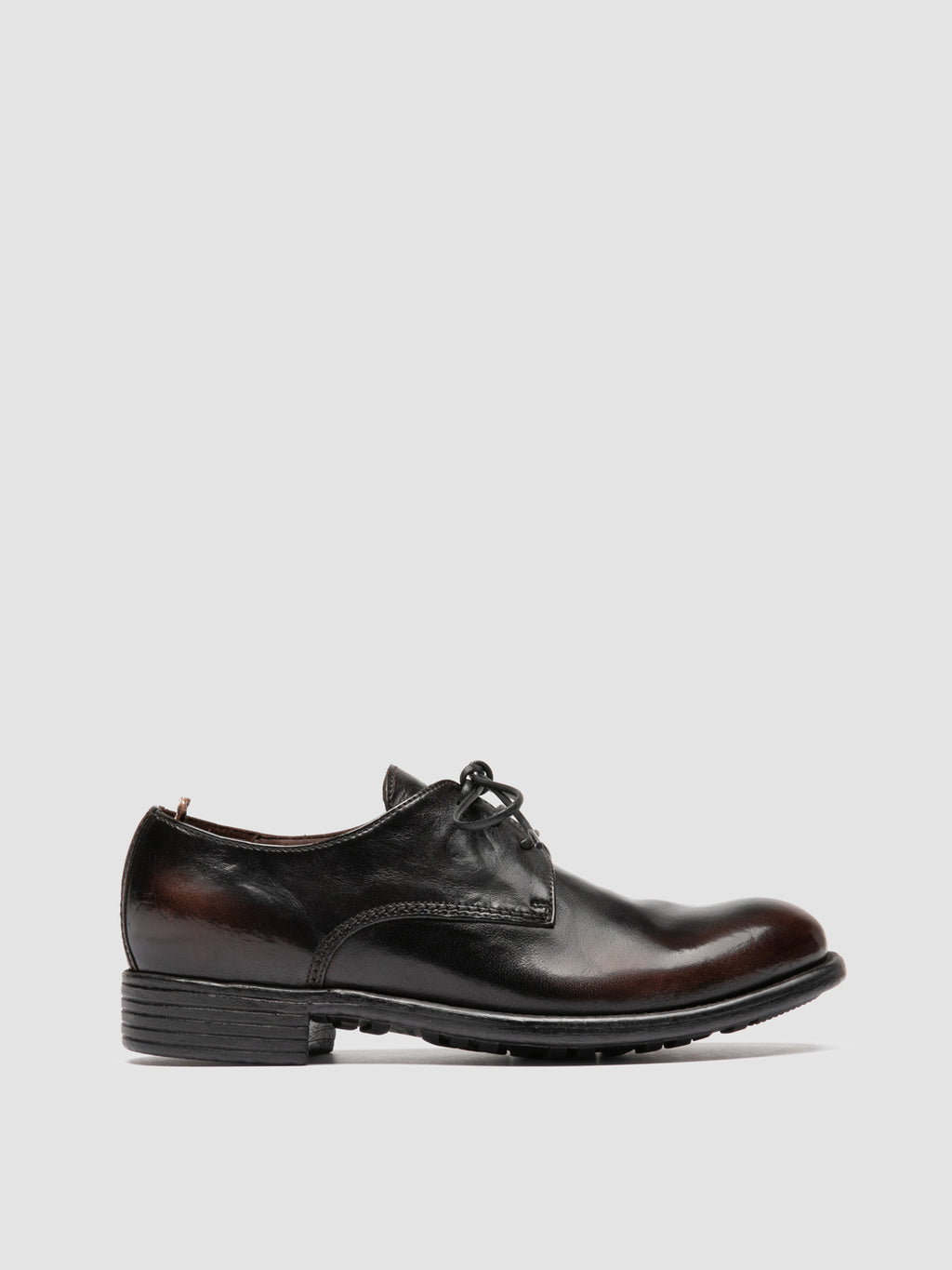 CALIXTE 068 - Black Leather Derby Shoes - image 1,side view