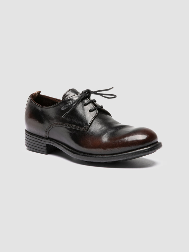 CALIXTE 068 - Black Leather Derby Shoes