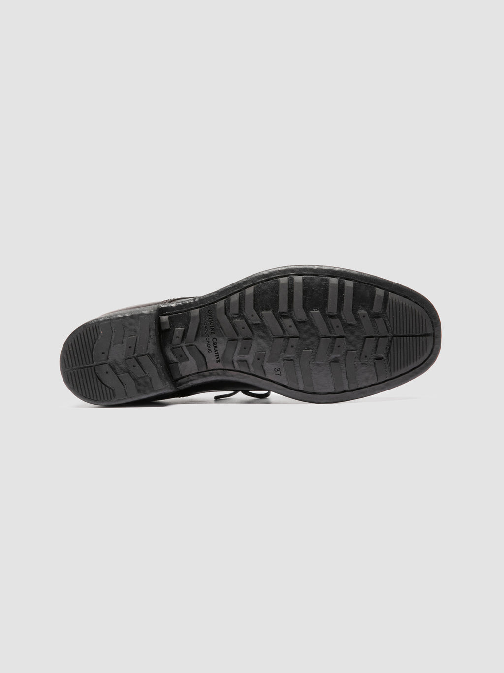 CALIXTE 068 - Black Leather Derby Shoes - image 5,side view