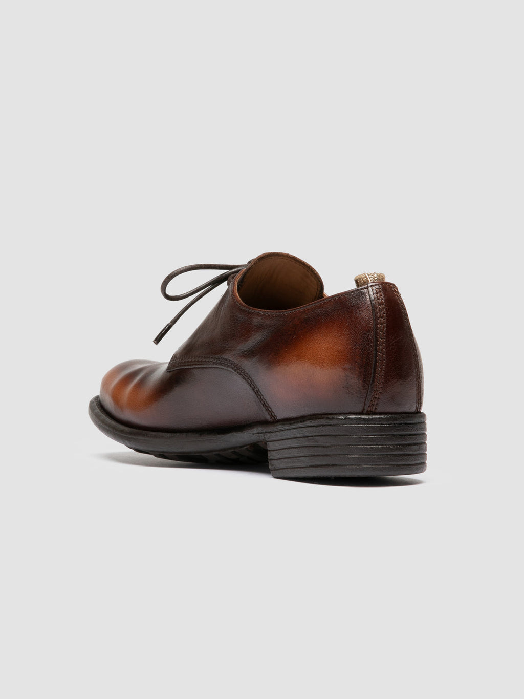 CALIXTE 068 - Brown Leather Derby Shoes - image 4,side view