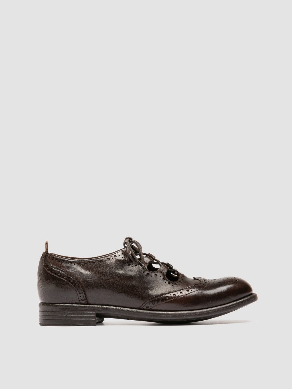 CALIXTE 079 - Brown Leather Oxford Shoes
