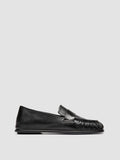 CLOVER 005_W - Schwarze Pennyloafer aus Leder - thumb image 1,side view