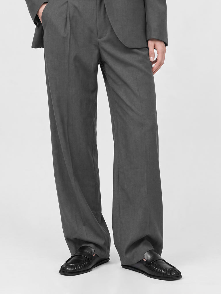 CLOVER 005_W - Schwarze Pennyloafer aus Leder