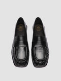 CLOVER 005_W - Schwarze Pennyloafer aus Leder - thumb image 2,side view