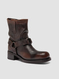 DANA 003 - Brown Leather Pull-On Boots - thumb image 3,side view