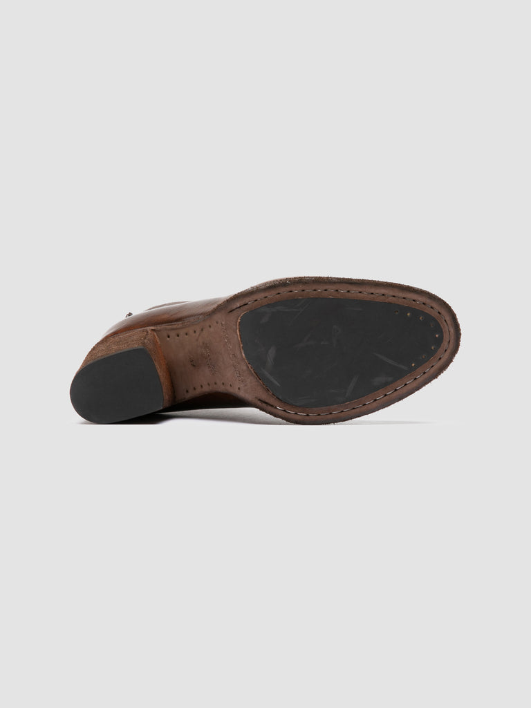 DELICE 001 - Brown Leather Zipped Boots