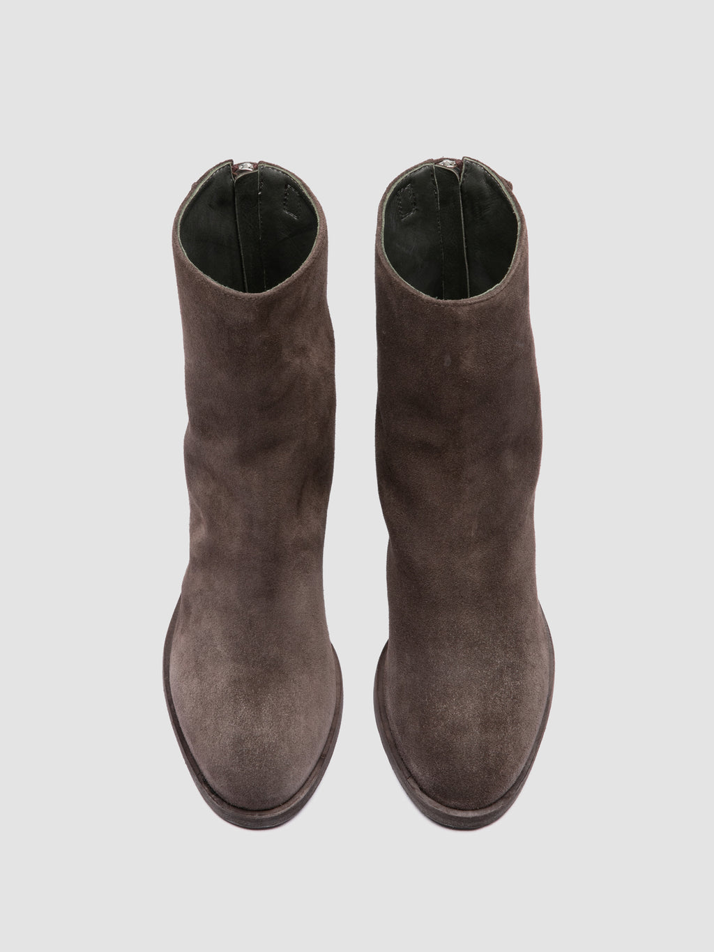 DELICE 002 - Brown Suede Zipped Boots - image 2,side view