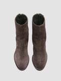 DELICE 002 - Brown Suede Zipped Boots - thumb image 2,side view