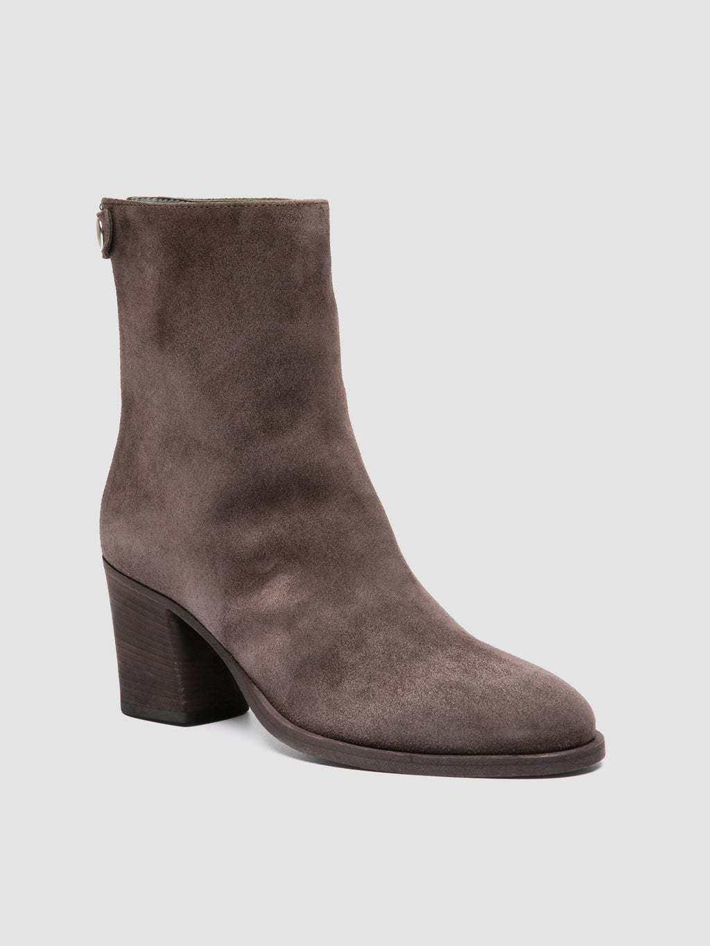 DELICE 002 - Brown Suede Zipped Boots - image 3,side view
