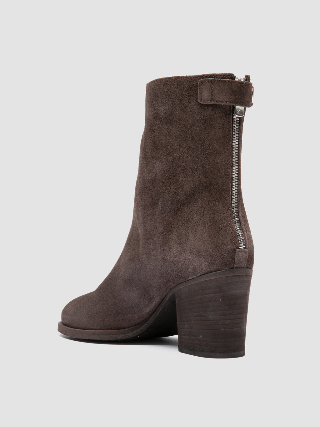 DELICE 002 - Brown Suede Zipped Boots - image 4,side view