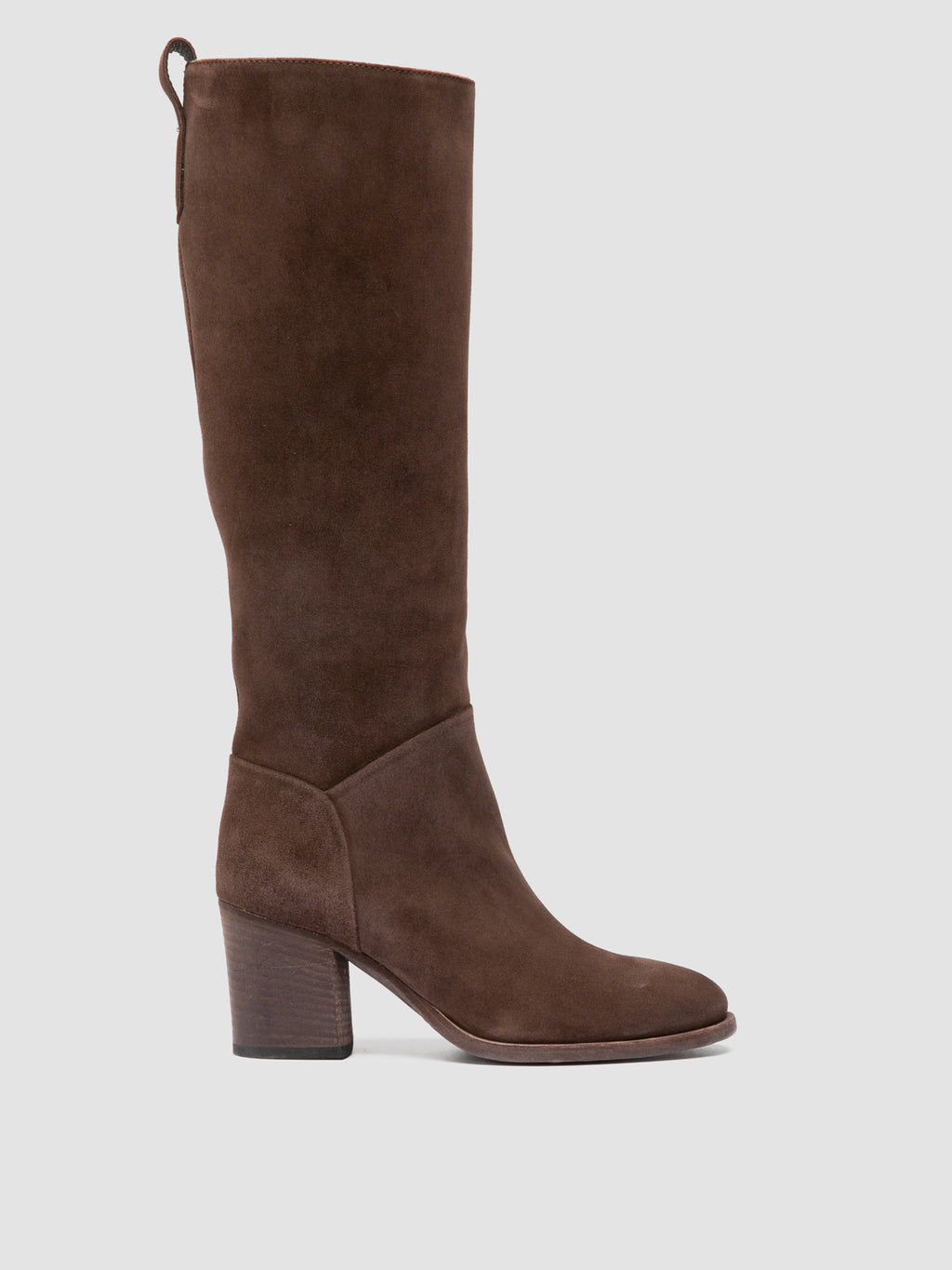 DELICE 004 - Brown Suede Zip Boots - image 1,side view