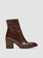 DELICE 005 - Brown Leather Zipped Boots