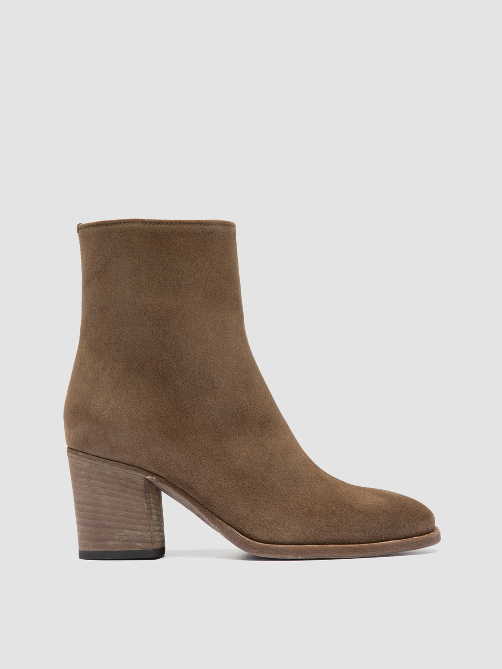 DELICE 005 - Brown Suede Zip Boots - image 1,side view