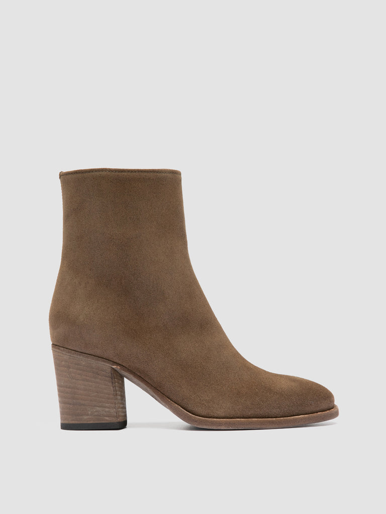 DELICE 005 - Brown Suede Zip Boots