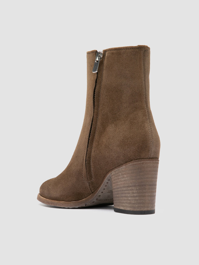 DELICE 005 - Brown Suede Zip Boots