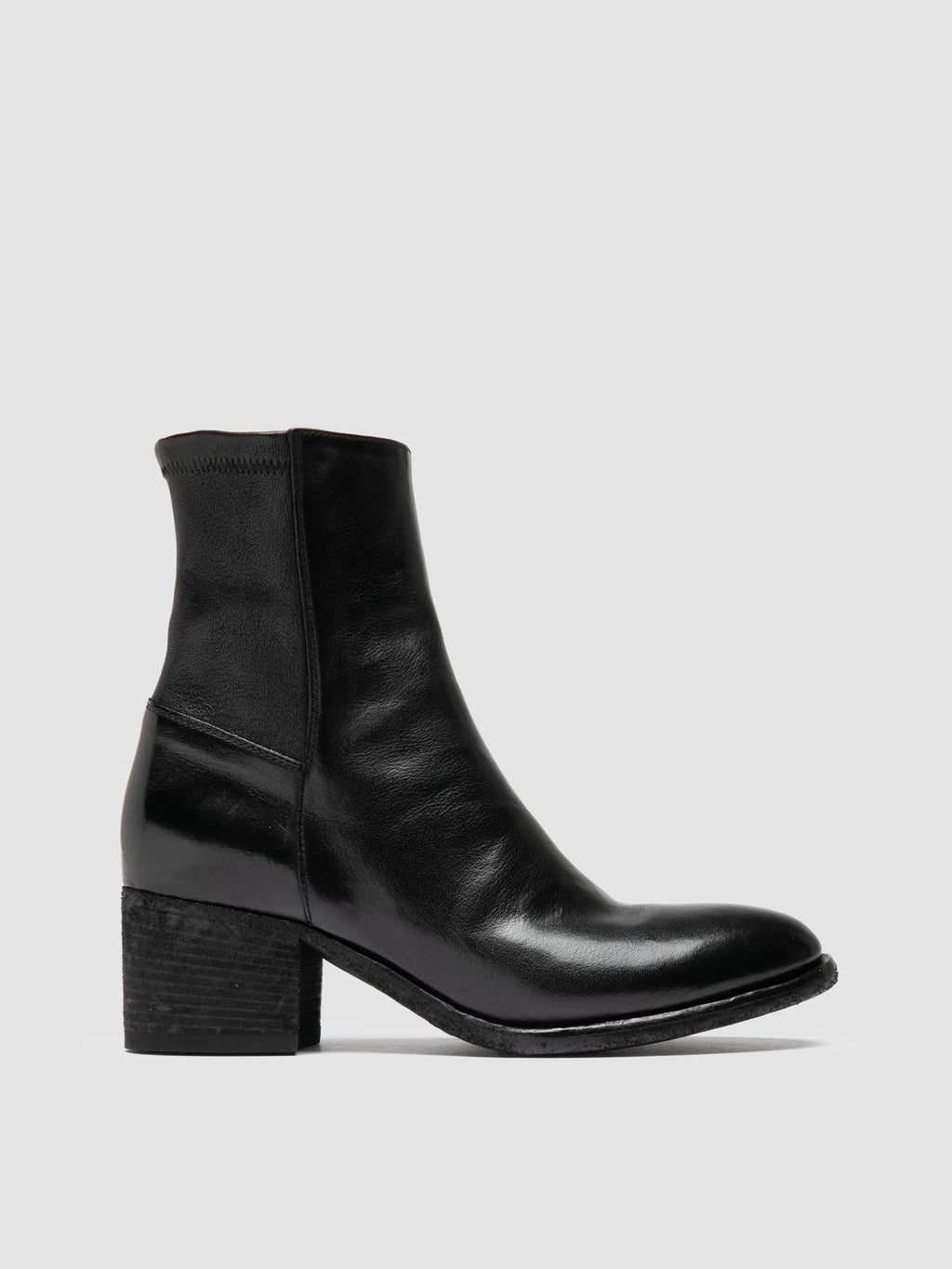 DENNER 127 - Black Leather Zipped Boots - image 1,side view