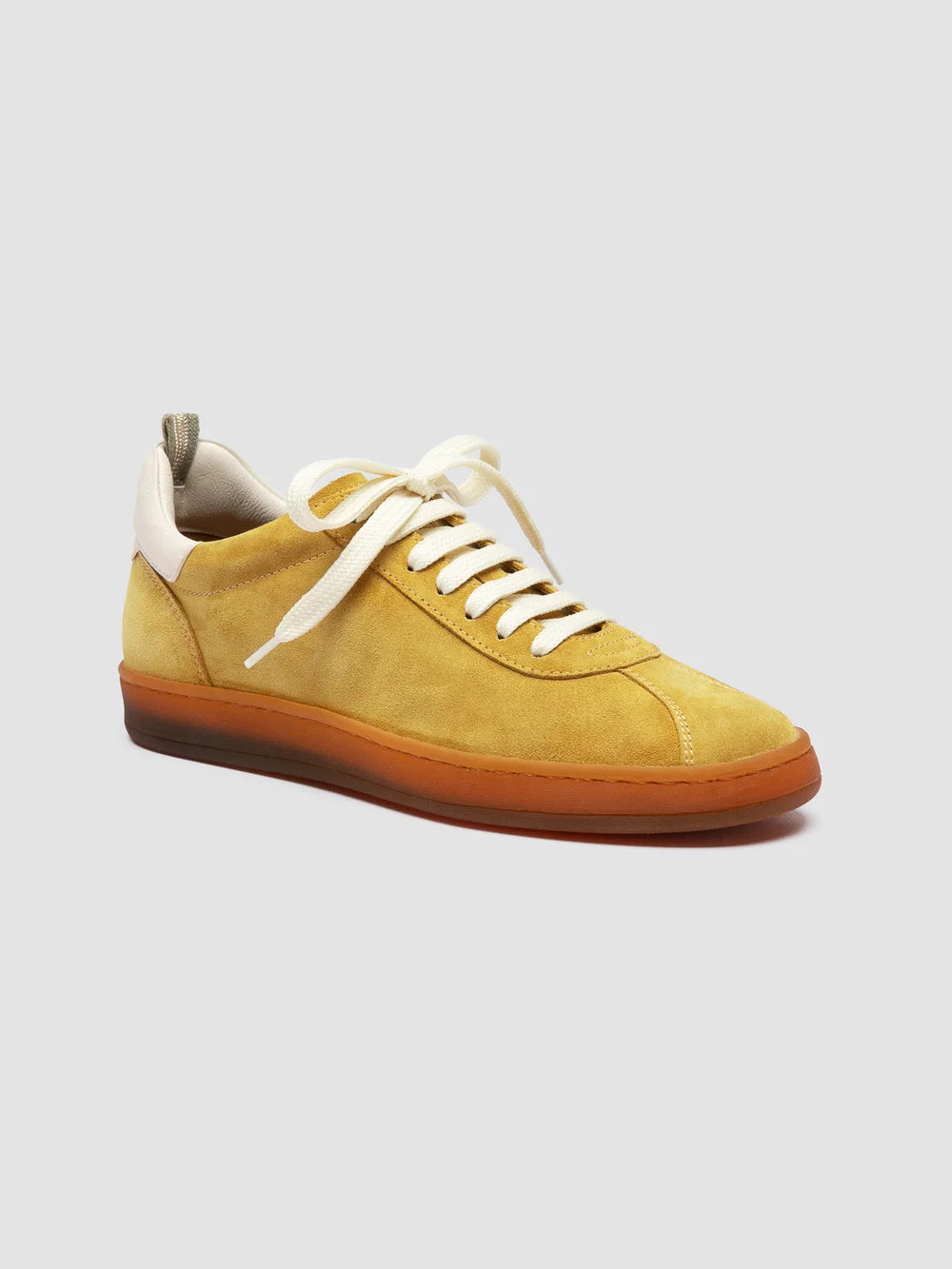 GINNASIO 101 - Sneaker in Pelle e Pelle Scamosciata Gialla - image 3,side view
