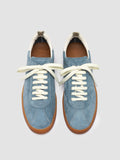 GINNASIO 101 -  Blue Leather and Suede Sneakers - thumb image 2,side view