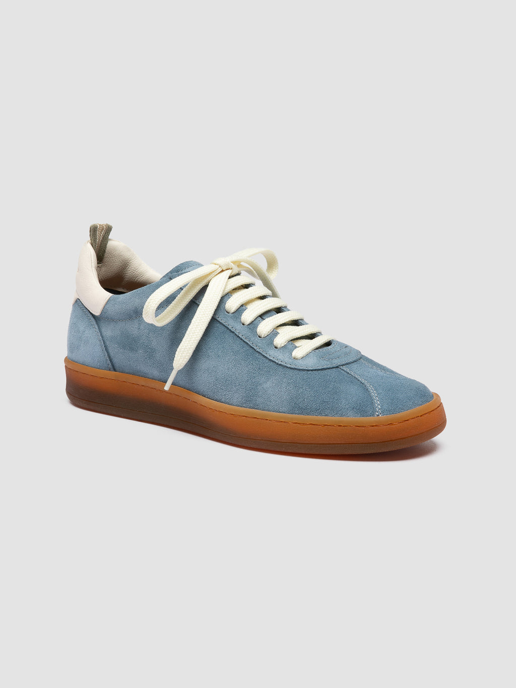 GINNASIO 101 -  Blue Leather and Suede Sneakers - image 3,side view