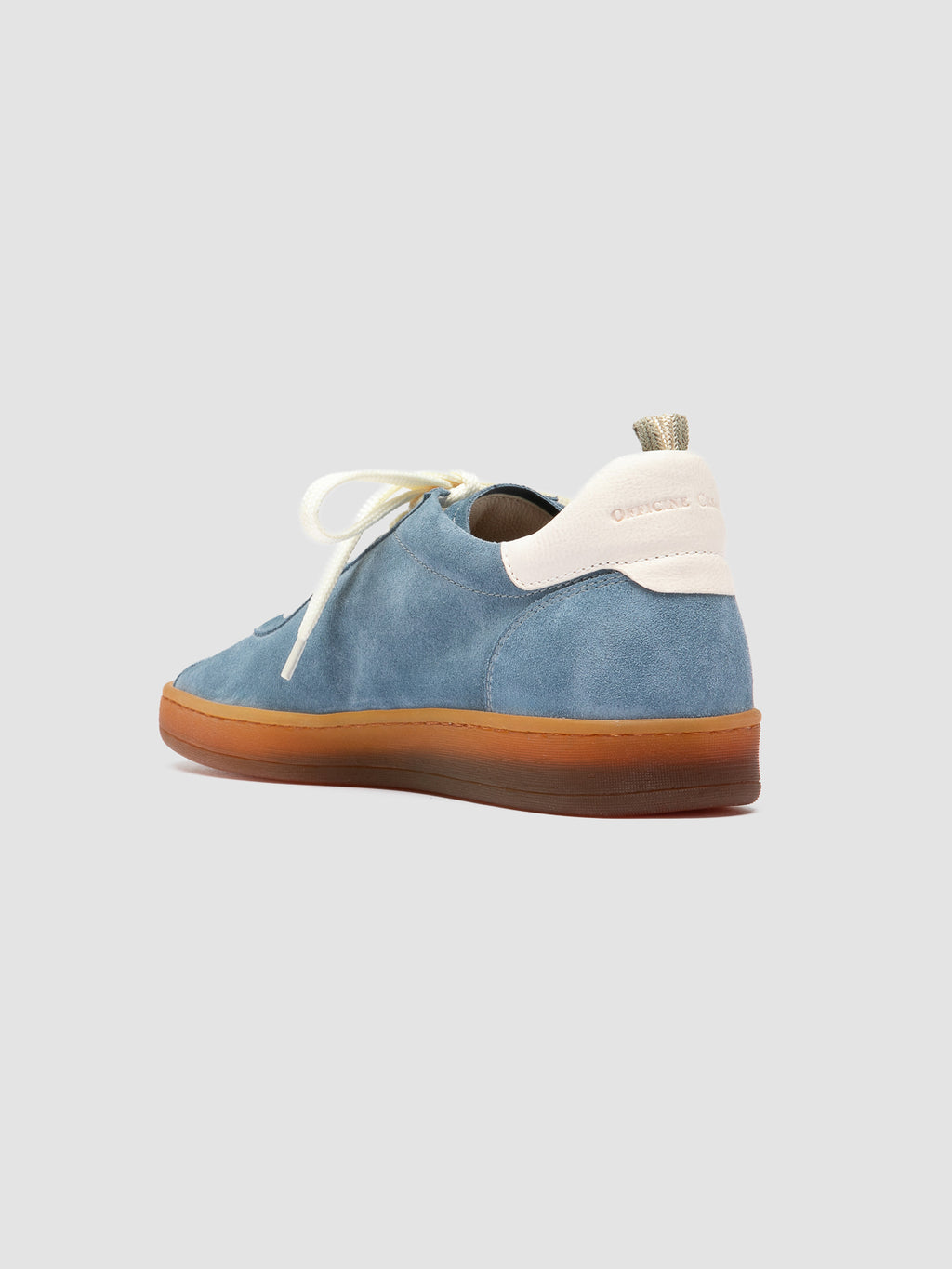 GINNASIO 101 -  Blue Leather and Suede Sneakers - image 4,side view
