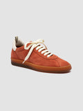 GINNASIO 101 - Sneaker Basse in Camoscio e Pelle Rossa - thumb image 3,side view