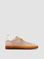 GINNASIO 101 - Sneaker in Pelle e Pelle Scamosciata Beige